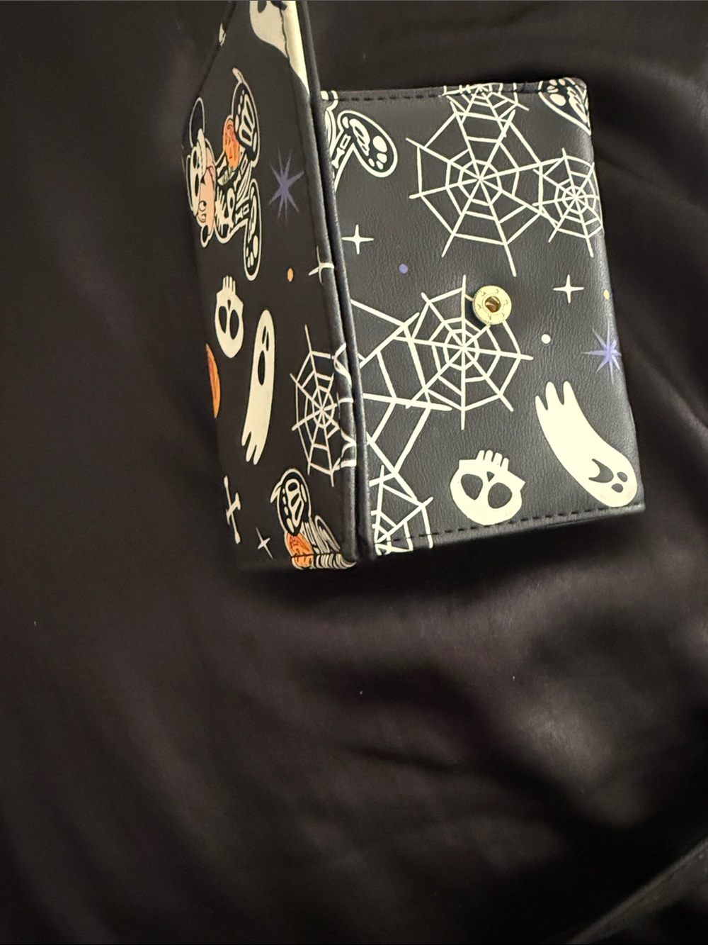 Disney Black Halloween Mickey Mini Backpack with Orange and Purple plus wallet . - Picture 5 of 9
